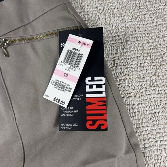 Style & Co Slim Leg Stretch Pants Beige Women’s Size 10 - Picture 6 of 9